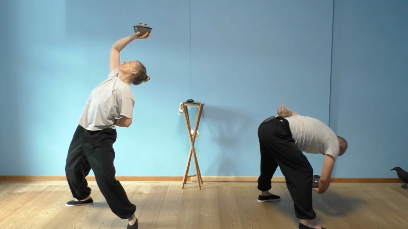 Doris and Ivo practising Taiji Ball together
